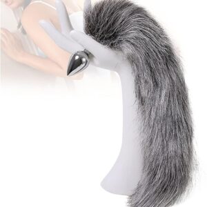 Fox Tail Fun: Fetish Play Metal Anal Plug for Animalistic Pleasure